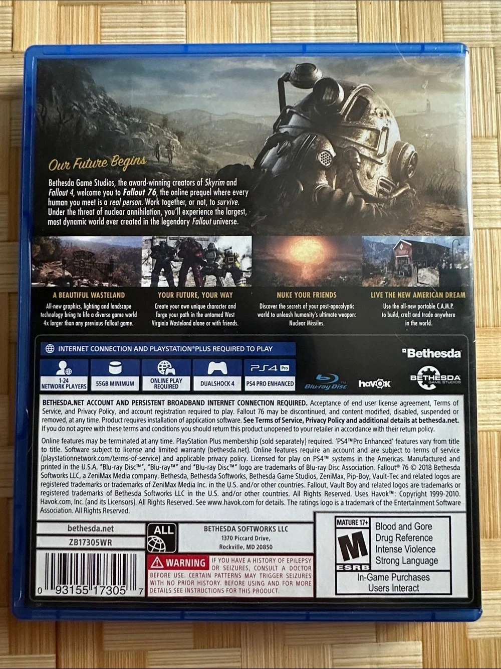 PlayStation 4 Fallout 76 - Blue Case by